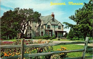 Governors Mansion Cedar Crest Topeka Kansas Postcard PM Coats KS Cancel WOB Note 