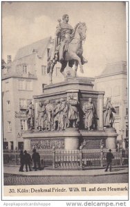 Germany Koeln Denkmal Friedrich Wilhelm III auf dem Heumarkt