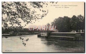 Old Postcard Meaux Quai Sadi Carnot A corner of Marne