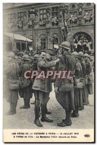 Old Postcard Fetes The Army Victory in Paris July 13, 1919 At & # City 39hote...