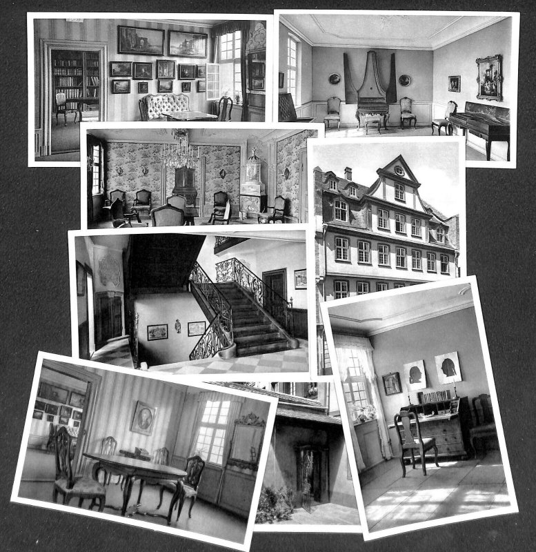 Set of 8 postcards Goethe house Frankfurt am Main, Germany