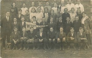 West Wayne School class Photo Pendant Pennsylvania Postcard RPPC 24-8084