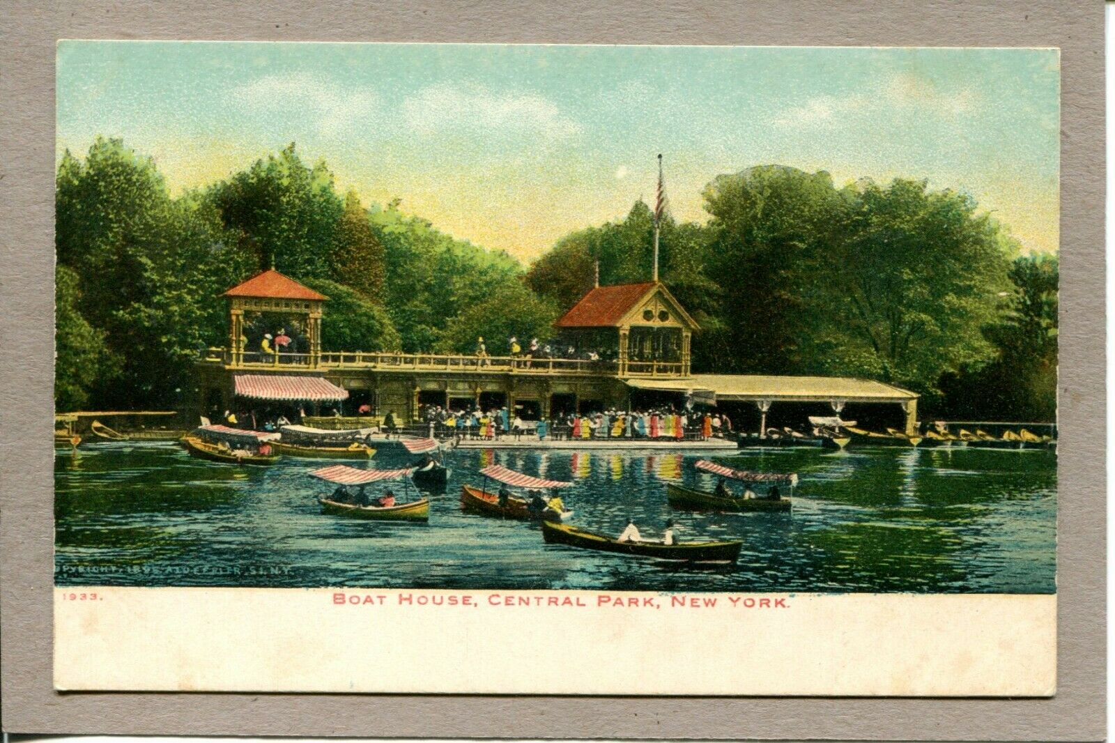 Postcard NY Central Park Boat House New York City Boats c1907 -490 ...