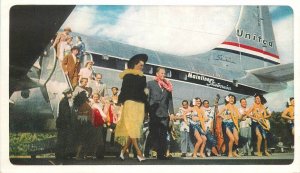 Postcard Hawaii United Airlines advertising 1940s 23-6883
