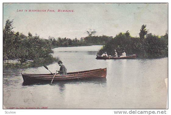 Lake in Washington Park, Milwaukee, Wisconsin, PU-1907