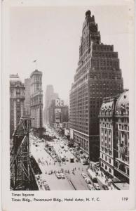 NEW YORK CITY, PARAMOUNT BLDG CLOCK TOWER TIMES SQUARE REAL PHOTO PC, NYC 