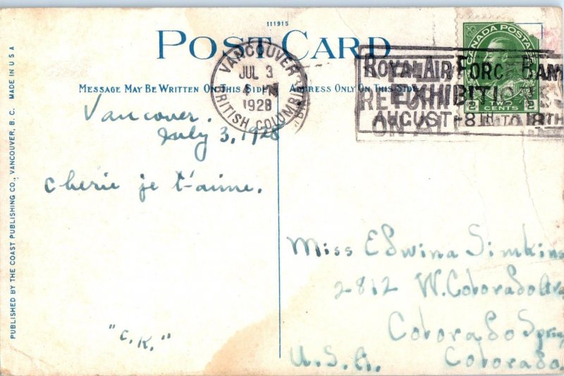 1928 Giant Trees, Staley Park, Vancouver, British Columbia, Canada