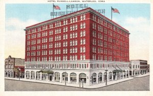 Hotel Russell-Lamson Building Landmark Waterloo Iowa IA Vintage Postcard 1955