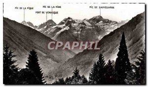 Postcard Old Port Massif Venasque seen Luchon