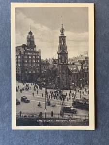 Muntplein Carltonhotel Amsterdam Netherlands Litho Postcard H3031081326