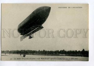 415273 Aviation history FRANCE airship dirigible Malecot Vintage postcard