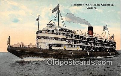 Steamship Christopher Columbus Chicago Ship Unused 