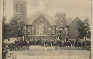 Fullerton NE ME Conference c1910 Real Photo Postcard