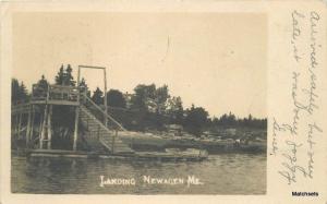 1907 Landing NEWAGEN MAINE RPPC postcard 9942