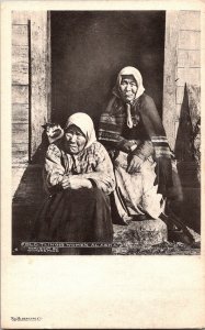 Alaska Old Tlingit Women Albertype 1906 Vintage Postcard Cat KJ12