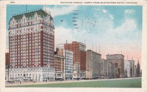 Illinois Chicago Michigan Avenue North From Blackstone Hotel 1922