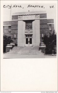 Virginia Hampton City Hall Real Photo