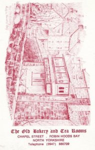 The Old Bread Bakery Bakers at Robin Hoods Bay Yorkshire Advertising Postcard