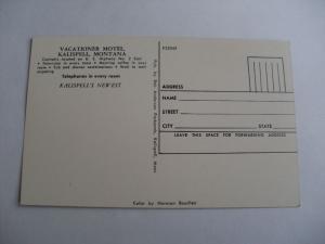 1960's Vacationer Motel Kalispell Montana MT Unused Postcard y6958