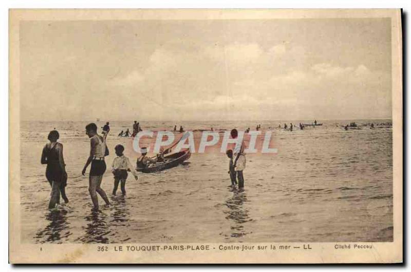Old Postcard Le Touquet Paris Plage sea day center