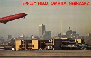 OMAHA, NE Nebraska  EPPLEY FIELD  Airport~Plane Taking Off  AIRPLANES  Postcard
