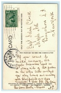1907 Hydraulic Placer Mining California CA Bayshore NY Oyster Business Postcard 