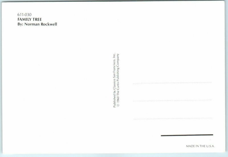 Postcard - Family Tree - By: Norman Rockwell 