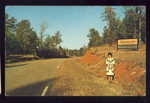 Daviston, Alabama/AL Postcard, Horseshoe Bend National Military Park, Sign