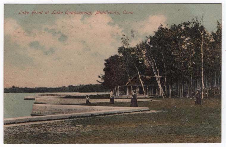 Middlebury, CT,  Early View of the Lake Front, Lake Quassapaug, 1909
