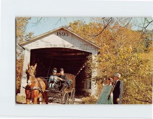 Postcard Billie Creek Covered Bridge, Rockville, Indiana