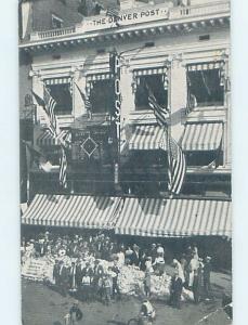 1940's POSTCARD SHOWING 1913 DENVER POST BUILDING Denver Colorado CO ho1386