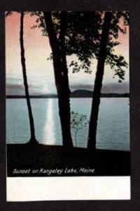 ME Sunset Rangeley Lake MAINE POSTCARD Undivided Back