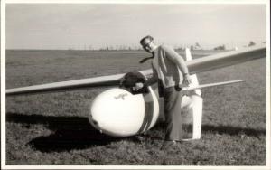 Aviation Amateur Glider Pilot Test Flight Series of 4 Real Photo Postcards myn