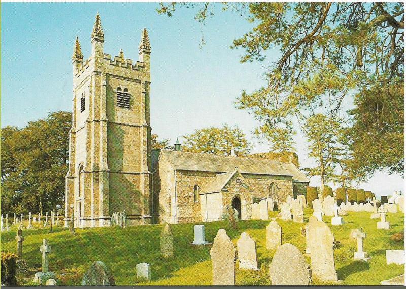 St. Petrocks Church, Lydford, Devon unused colour postcard