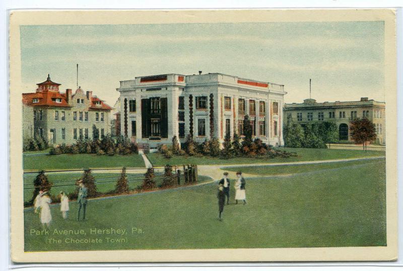 Park Avenue Chocolate Town Hershey Pennsylvania 1920s postcard