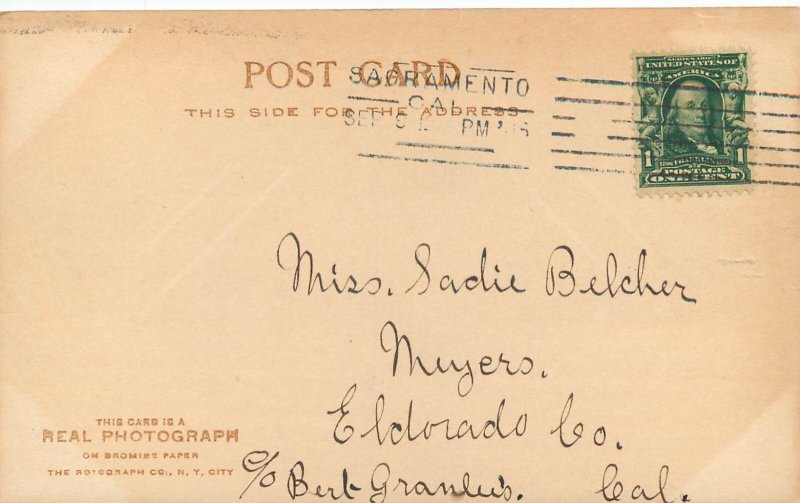 c1906 Rotograph RPPC Large Letter Greetings Plenty Women's Faces Cornucopia