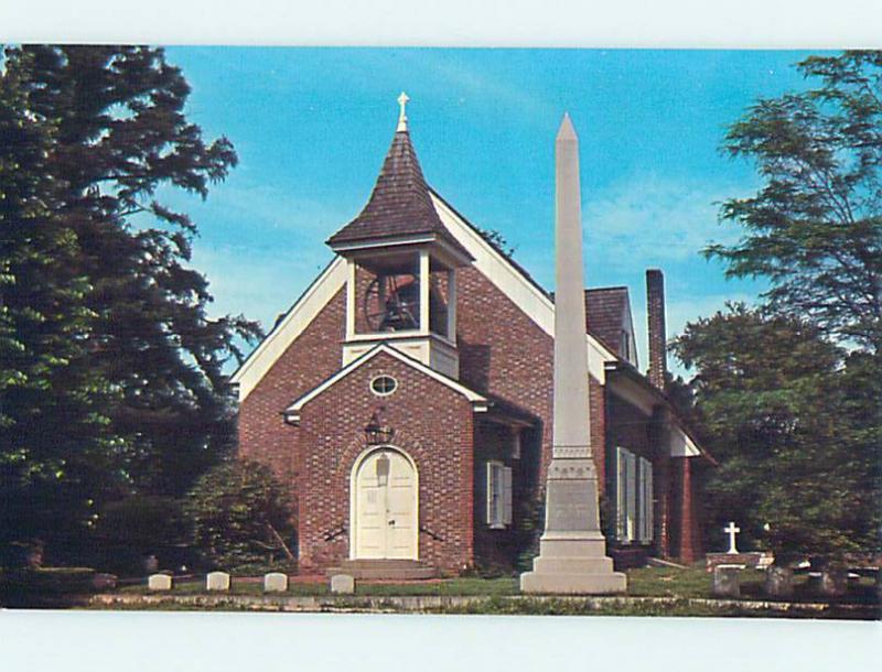 Unused Pre-1980 CEMETERY GRAVEYARD & CHURCH SCENE Dover Delaware DE p3788@