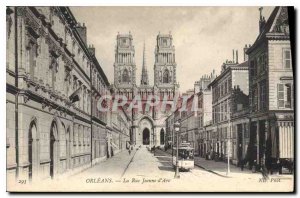 Old Postcard Orleans Jeanne d'Arc Street Tram