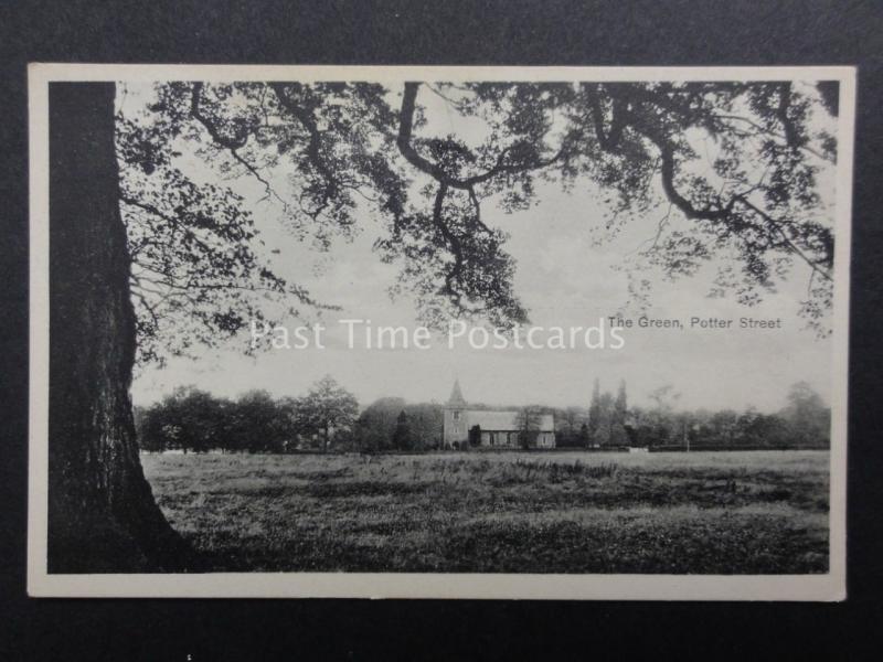 Essex: The Green POTTER STREET showing Church - Old Postcard