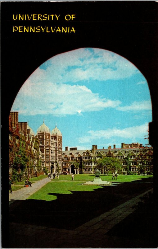 Vtg Mens Dormitories University of Pennsylvania Philadelphia PA Chrome Postcard