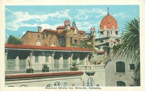 Riverside CA Glenwood Mission Inn Columns & Dome White Border Postcard