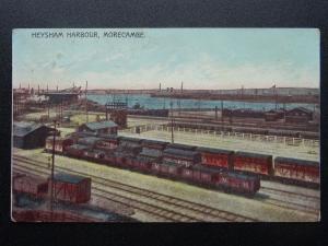 Lancashire Morecambe HEYSHAM HARBOUR Mildand Railway c1906 Postcard by Todd