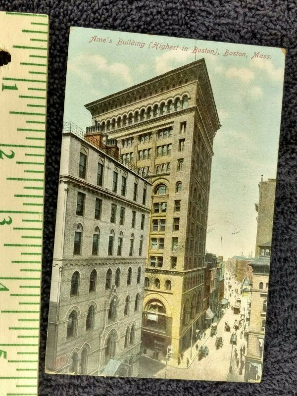 Postcard - Ame's building (Highest In Boston). Boston, Massachusetts 