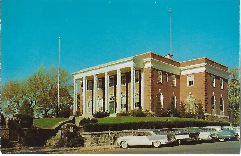 Municipal Building Hastings-on-Hudson New York 1950s Cars