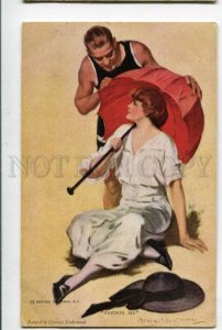 402638 UNDERWOOD Pardon me PARASOL Vintage R&N #774 postcard 