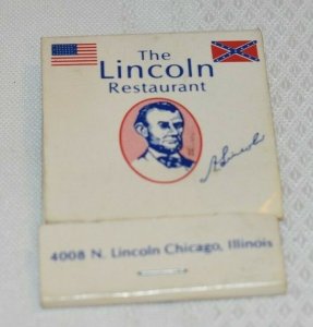 The Lincoln Restaurant Chicago Illinois 20 Strike White Matchbook Cover