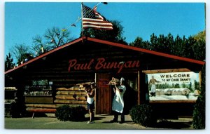 WISCONSIN DELLS, WI~ Tonne's Famous PAUL BUNYAN LOGGING CAMP Restaurant Postcard