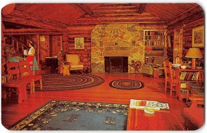 Troy, Montana SWANSONS MOUNTAIN VIEW LODGE Interior View 1950s Vintage Postcard