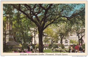 SAVANNAH, Georgia; Wright Square, William Washington Gordan Monument, 40-60s