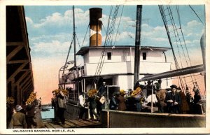 Alabama Mobile Port Scene Unloading Bananas 1916 Curteich